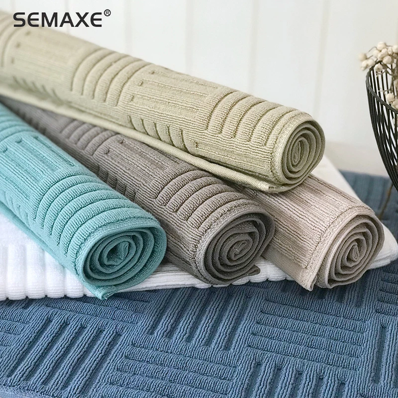 semaxe carpet shower high quality bathroom floor mats non slip mats cotton carpet bathroom kitchen 50x80cm white rug free global shipping