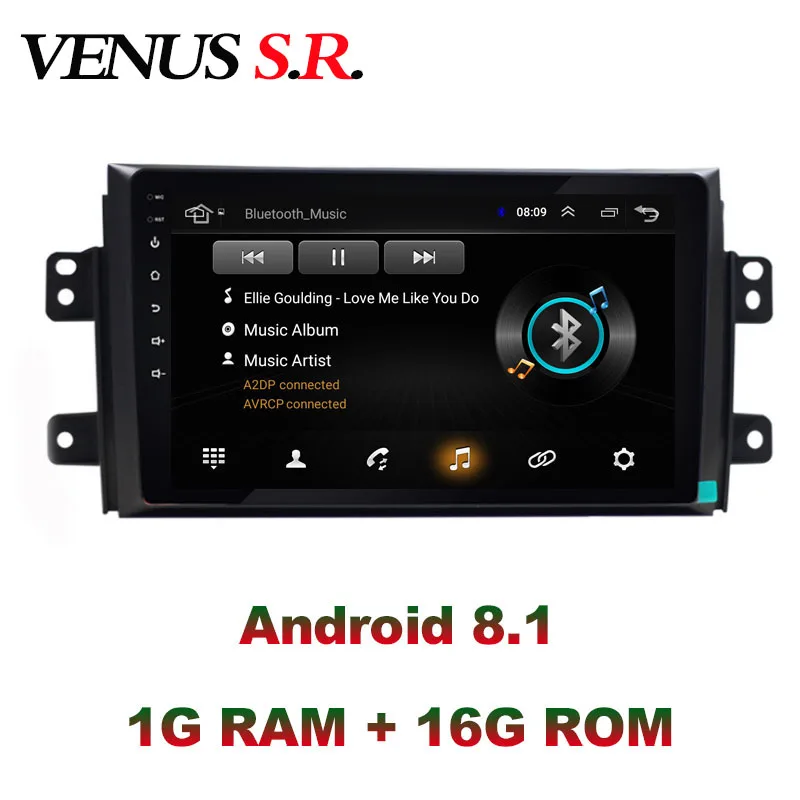 Автомобильный dvd плеер VenusSR Android 8 1 2.5D для Suzuki SX4 радио 2007 2013 мультимедийный GPS
