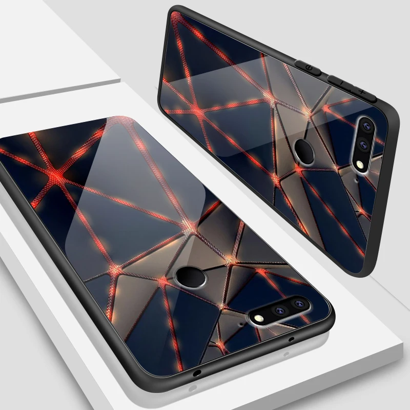 H123 Роскошный чехол для Huawei Honor 6X 7A 7C 7X 8A 8X9 облегченное закаленное стекло Чехлы Y6 Y9 Y7 премьер-профессионал Magic2 Мягкая силиконовая задняя крышка-Чехол - Цвет: H123