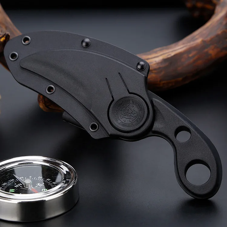 Karambit Тактический фиксированный черный нож охотничий нож Фруктовый маленький прямой мини ручка EDC Карманный открытый инструмент кемпинг выживания