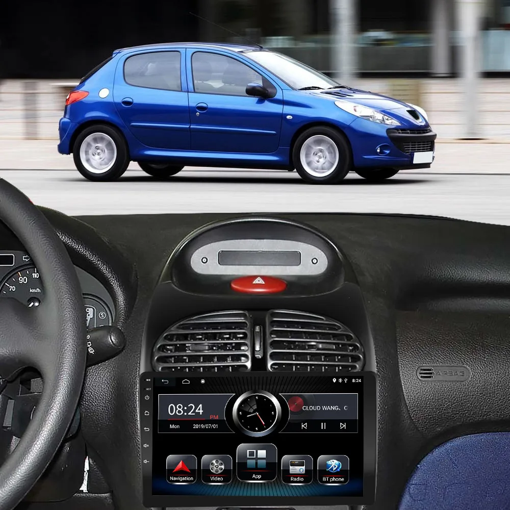 Мультимедийный плеер для Peugeot 206 2000 2016 2 Гб ОЗУ 9 дюймов Android 8 1 радио навигация