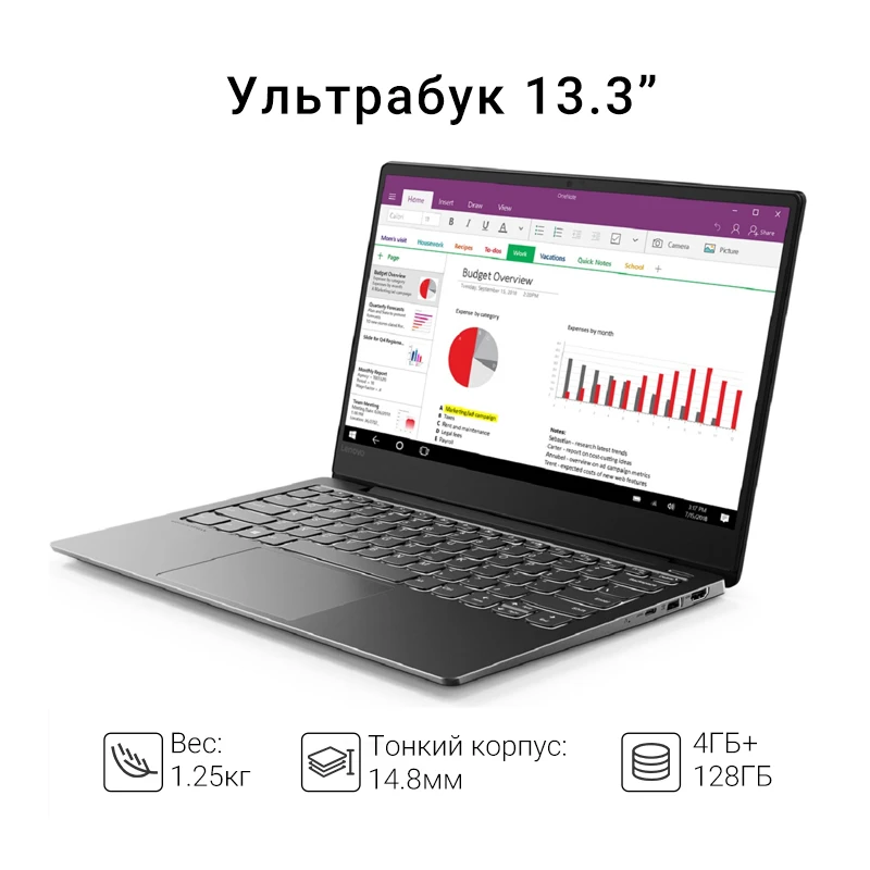 Ноутбук Lenovo S530 13 13.3дюймов IPS ультрабук/i3 8145U Двухъядерный процессор/72% охвата