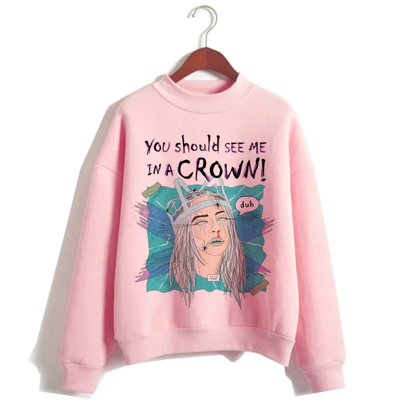 Billie Eilish, худи, женская одежда, толстовка, Корейская, 90 s, с капюшоном, Harajuku, с принтом, толстовки, уличная, топ, повседневная, ulzzang, капюшон - Цвет: 7422