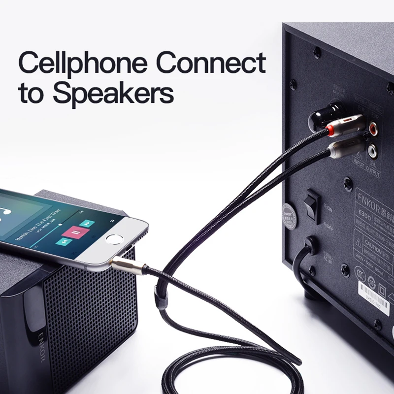 Vention 3 5-2RCA кабель Jack 5 мм штекер 2RCA мужской аудио Y плетеный для усилителя телефона