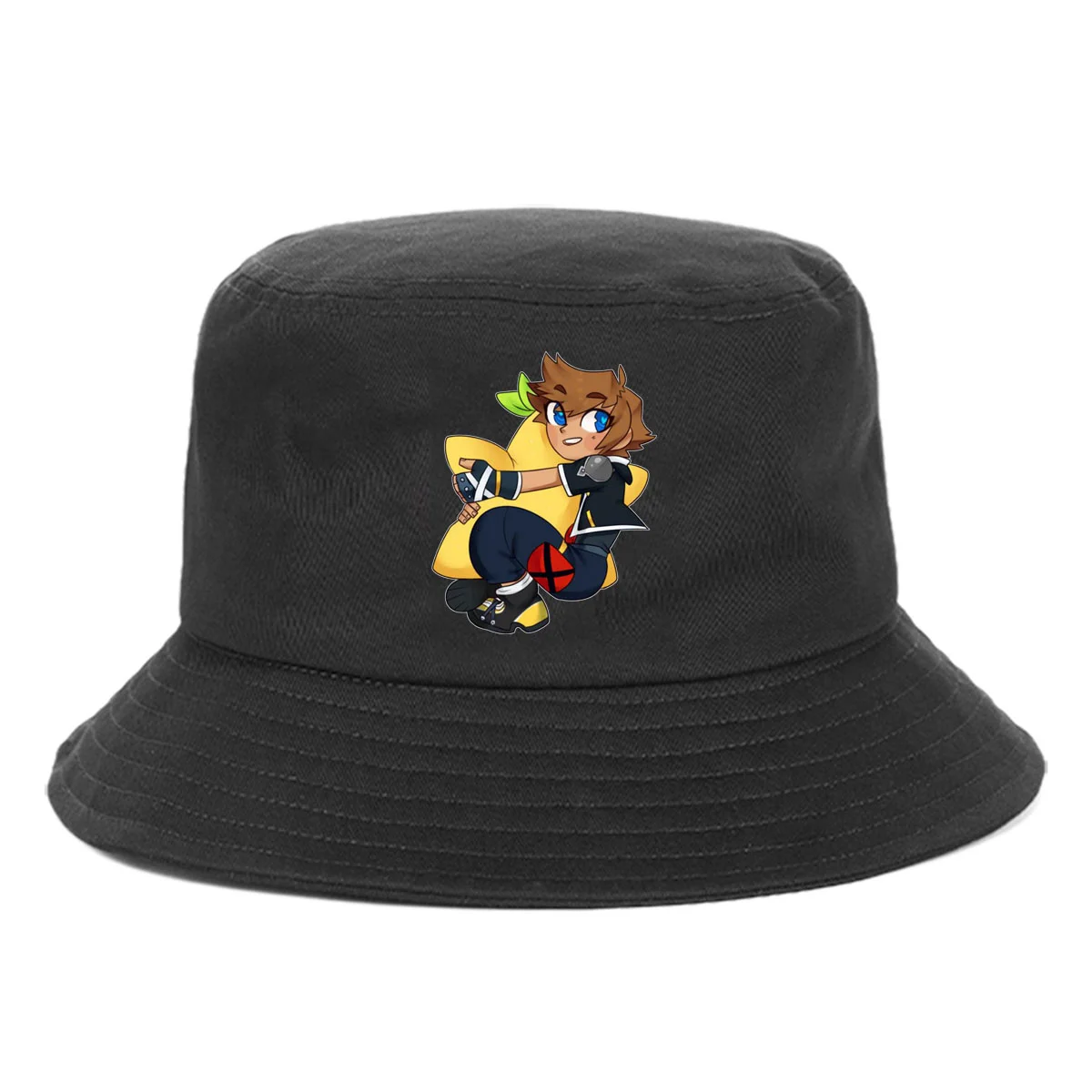 

Anime Game sora cartoon Bucket Hat teenager Outdoor Fisherman Hats Summer Cap unisex Streetwear Chapeau Caps