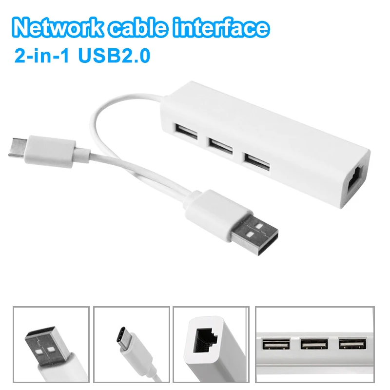 USB2.0 Hub адаптер Портативный подключи и работай для мыши клавиатуры камеры