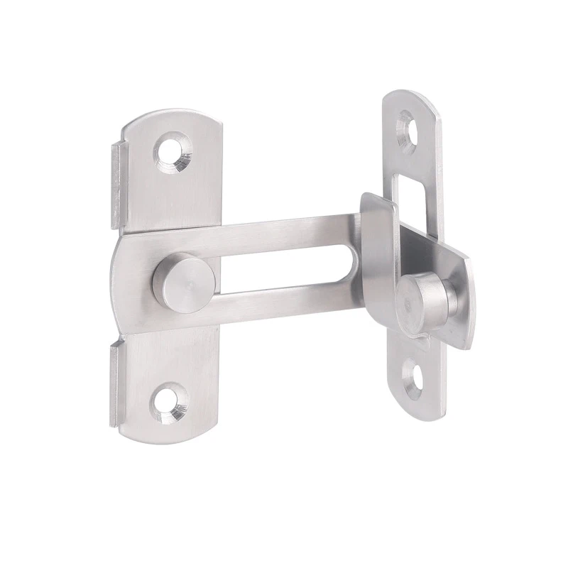 

90 Degree Hasp Latches Stainless Steel Sliding Door Chain Locks Security Tools Hardware for Window Cabinet Hotel Home