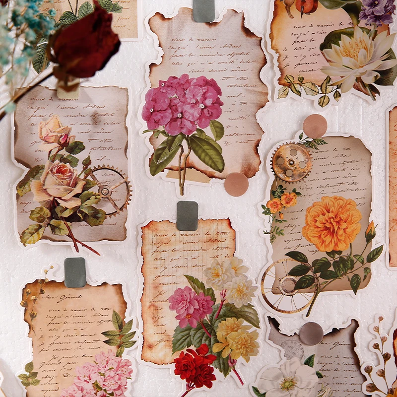 

30 Pcs/Box Vintage Floral Greeting Card Postcard Birthday Letter Gift Card Set Message Card Kawaii Stationery School Supplies