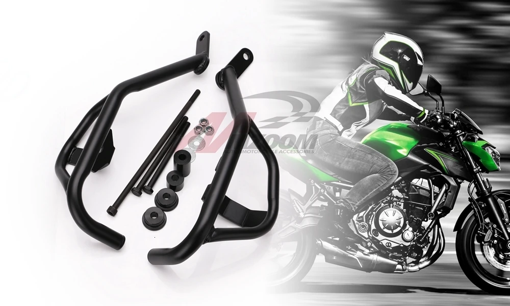 Мотоцикл черный Crash Bars защита двигателя Рамка протектор для Kawasaki Z650 Ninja650