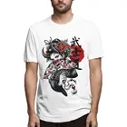 Женская футболка Goth с короткими рукавами и круглым вырезом, креативная футболка из чистого хлопка с Девушкой гейши в стиле киберпанк и попарта, в японском стиле