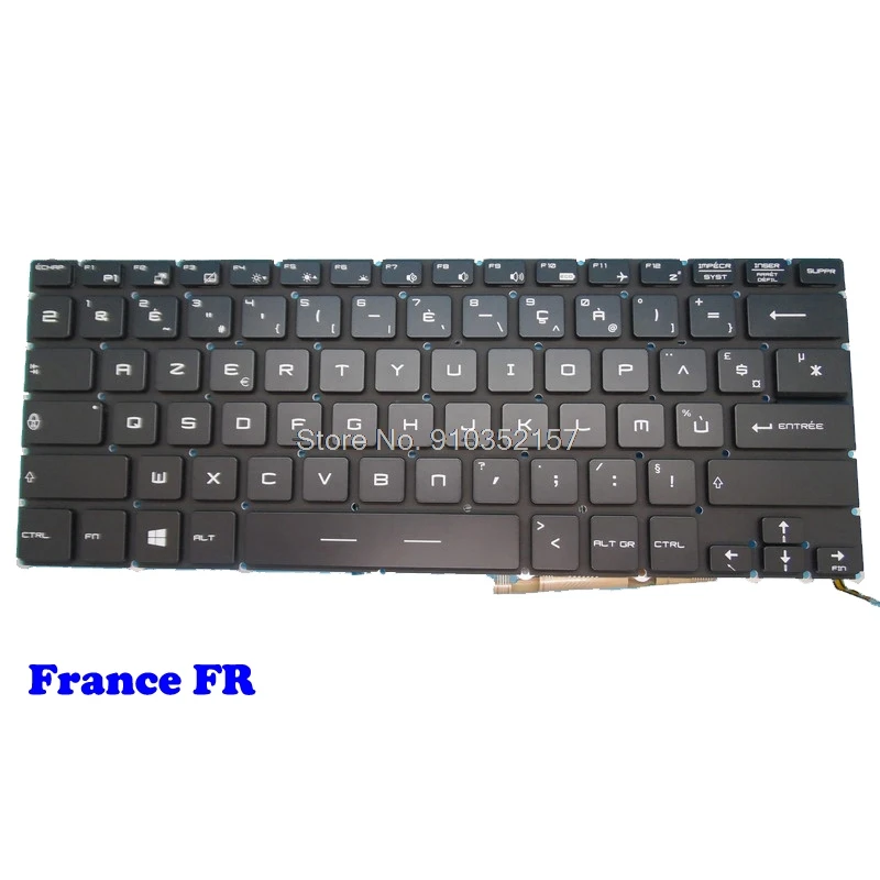 

Клавиатура для ноутбука MSI GS30 2M-011XFR 2M-015FR 2M-023FR 2M-024XFR GS40 6QE-014FR 6QE-015XFR GS43VR 6RE-037FR 7RE-086FR французский