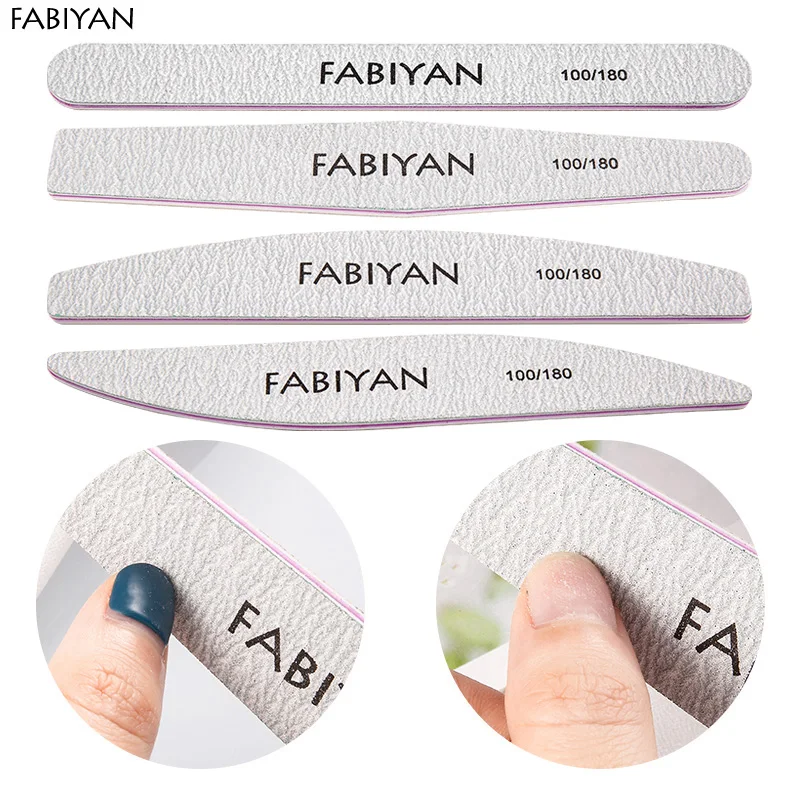 

FABIYAN 4Pcs 100/180 Sandpaper Nail Sanding File Polishing File Grinding Double Sided Pedicure Manicure Care Buffer Tools