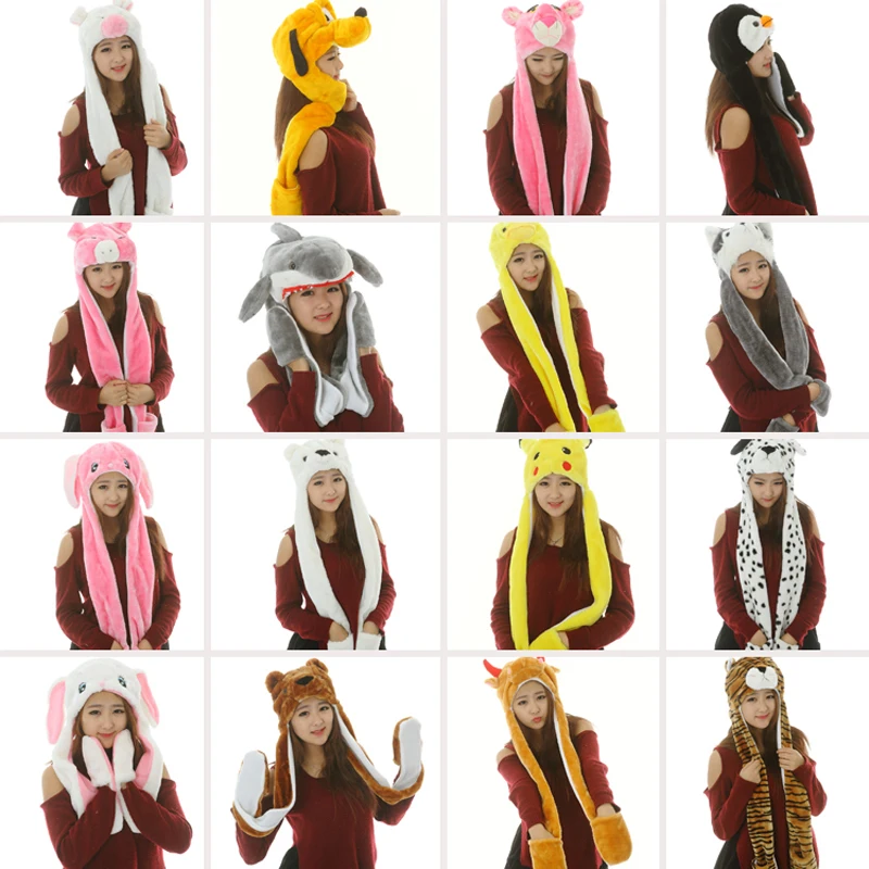 

Plush Novelty Animal Hat: One Size Fits All Adults & Kids/Soft, Warm Beanie Hat