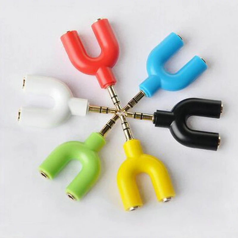 

Y-образный сплиттер для наушников, разъем 3,5 мм, кабель с отдельными аудиоразъемами 3,5 мм, взаимный преобразователь для игр