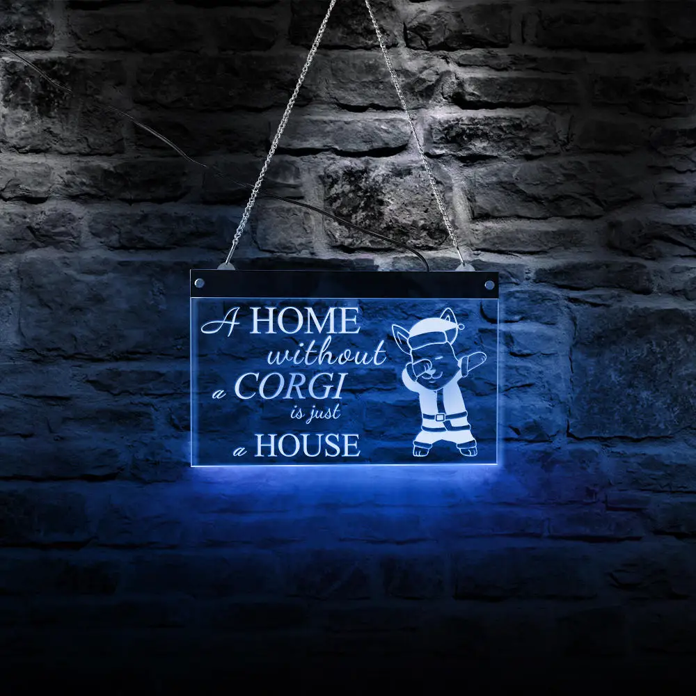 Дома без корги-это просто дом меняющий цвета акриловый светодиодный неоновый