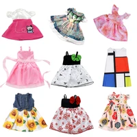 clothes for doll fits 17 18inch baby toys new born doll and american doll fashion bow dress girl gift