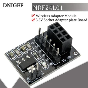 New NRF24L01 Wireless Adapter Module 3.3V Socket Adapter plate Board For 8Pin For Arduino Robot Car 24L01 Wireless Module