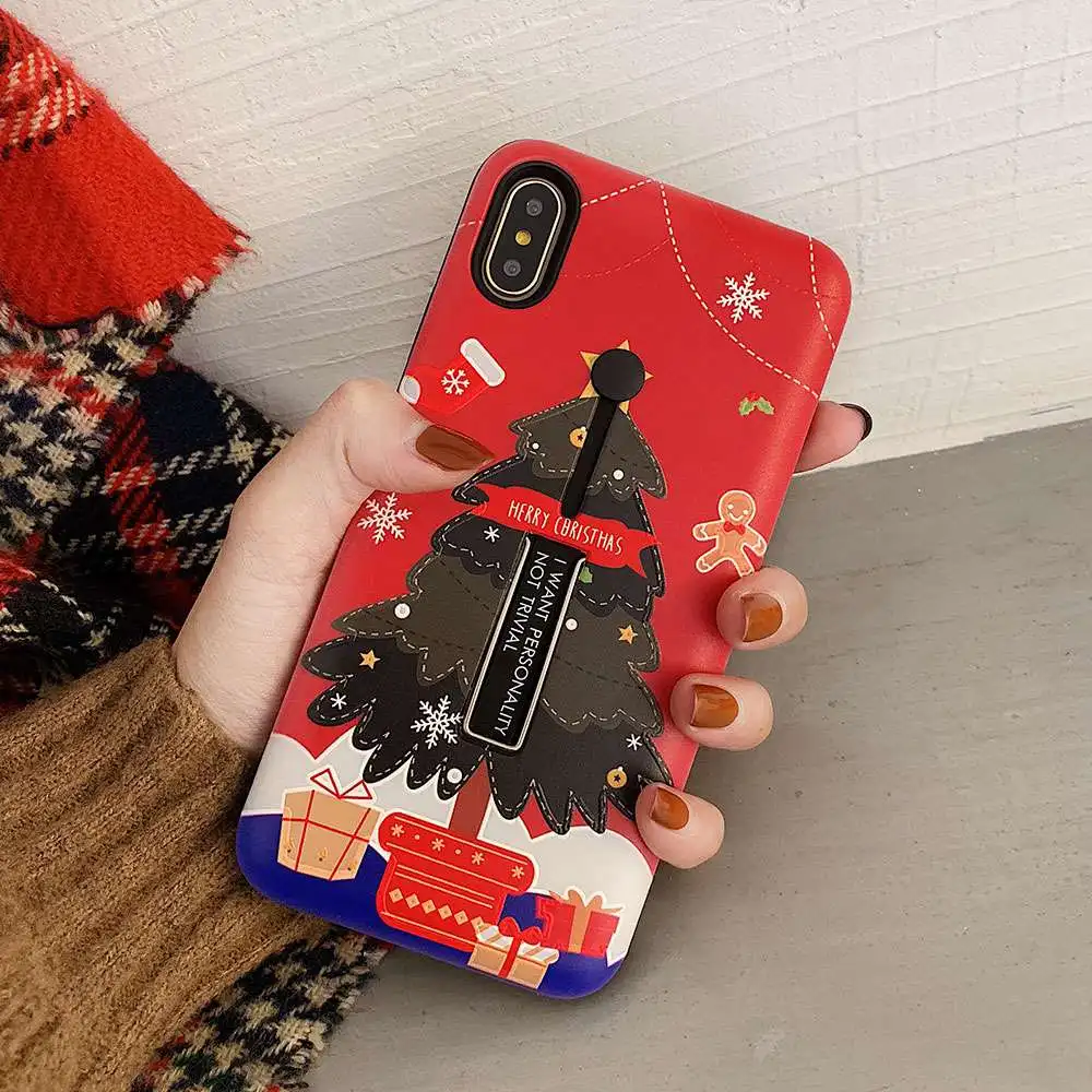 Веселый Чехол для телефона с рождественским рисунком iPhone 7 XR XS MAX X 8 Plus чехол