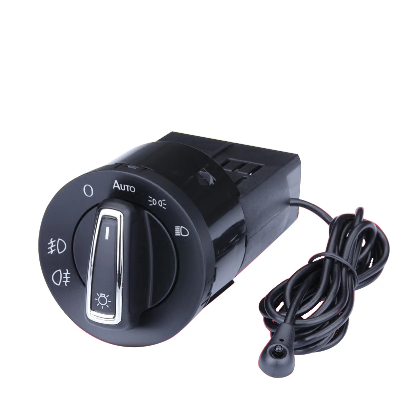 

Lamp Headlight Control Switch VW Golf Jetta MK5 MK6 GTI Passat B6 B7 CC Tiguan Chrome Auto Headlight Switch