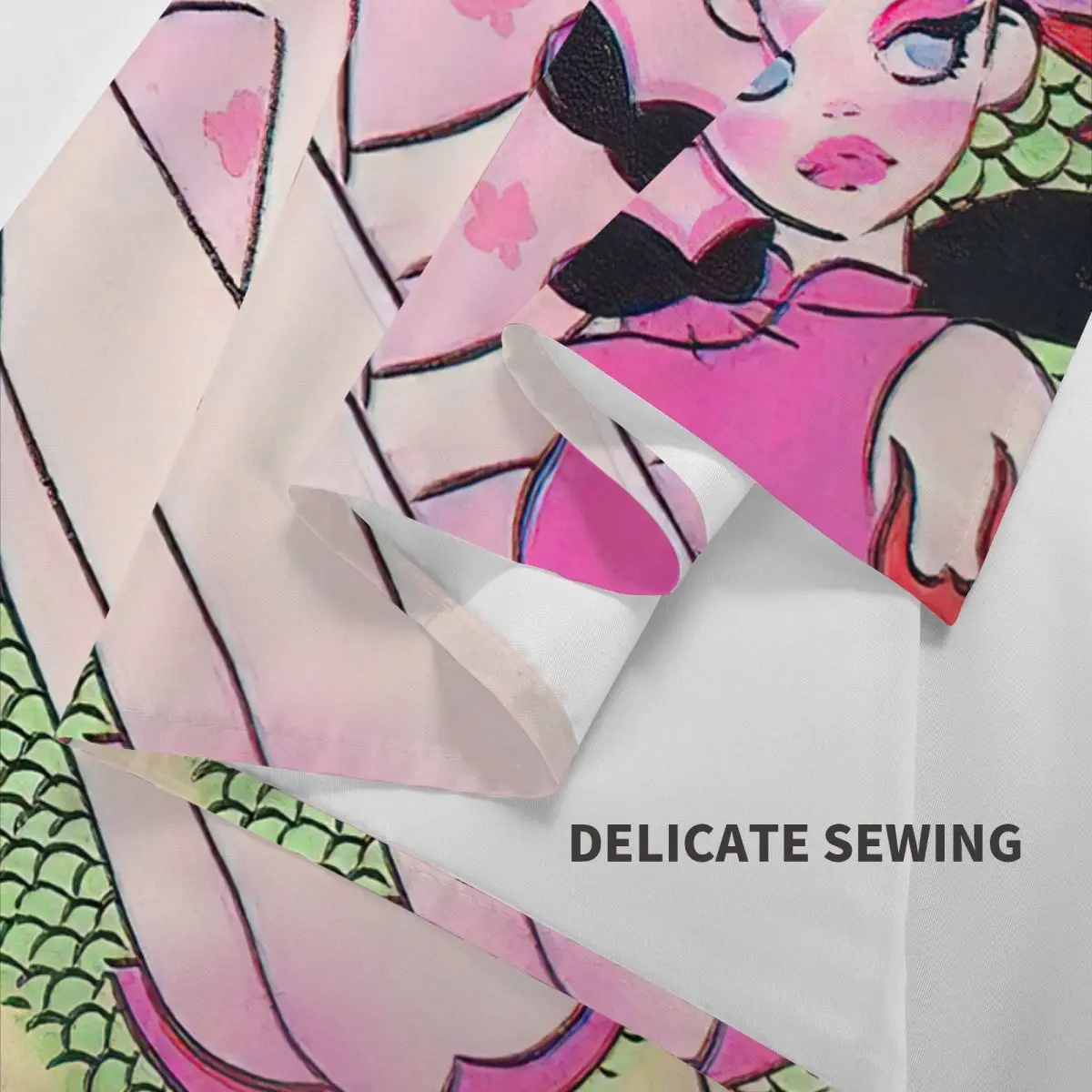 Милый женский розовый гобелен хиппи настенный аниме девушка иллюстрация картина