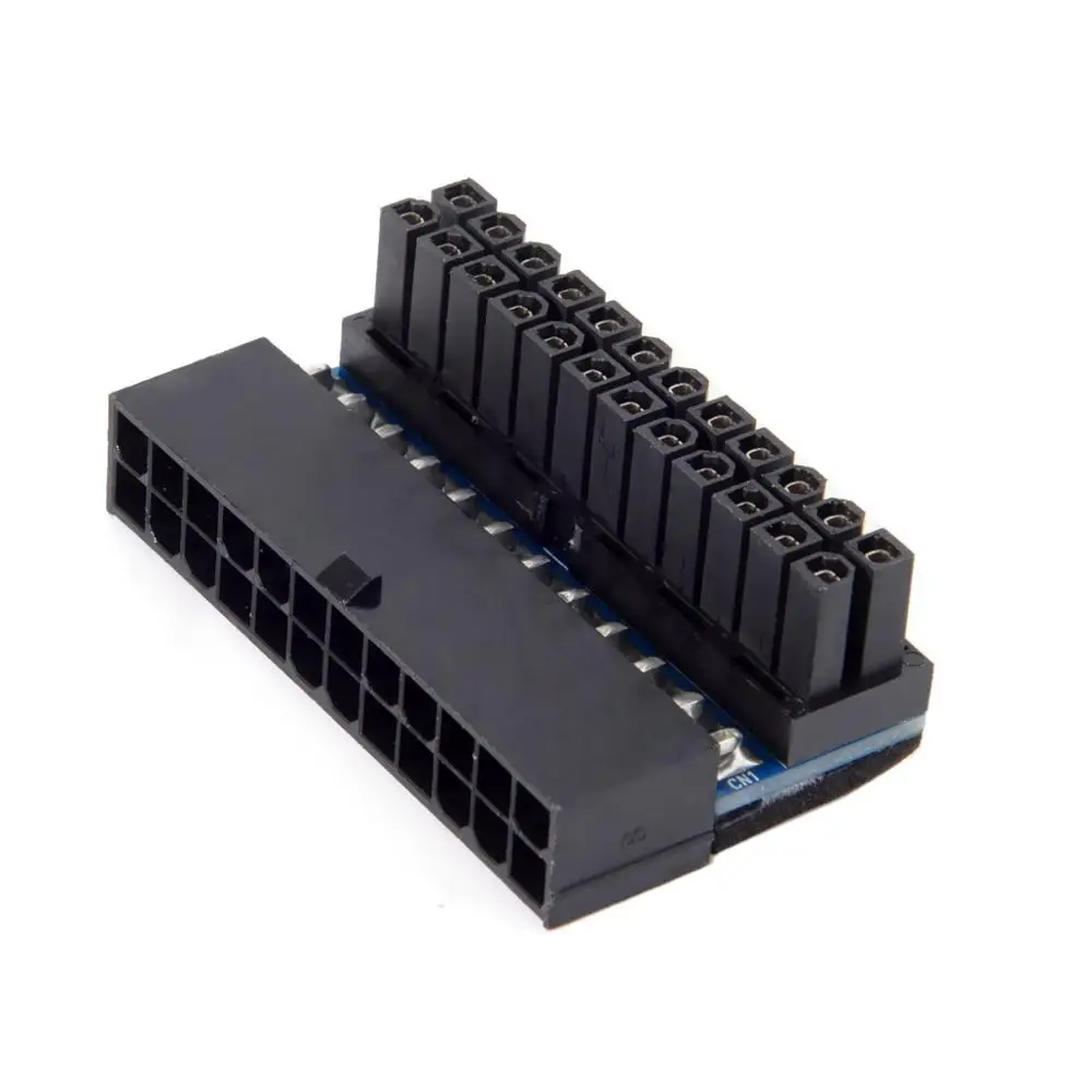 

ATX 24Pin Female to 24pin Male 90 Degree Mainboard Motherboard Power Adapter for Desktops PC Supply