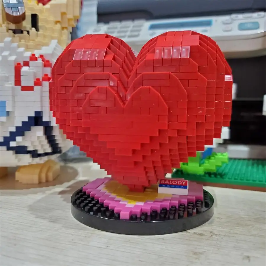 Balody мини-конструкторов в любовь День Святого Валентина Розового Строительные