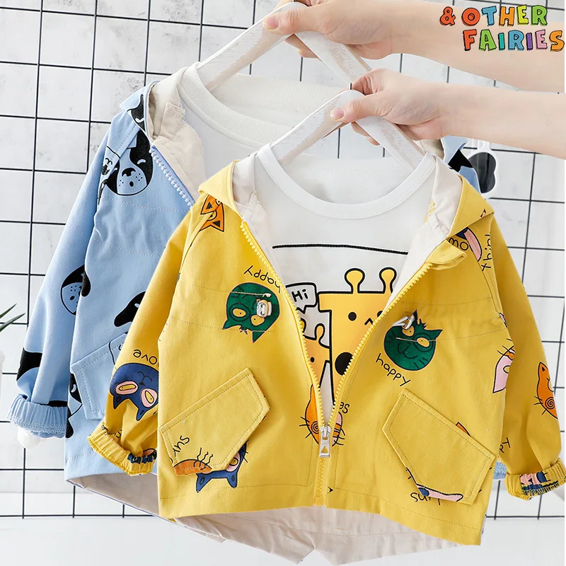 Куртка для маленьких мальчиков Новое милое пальто с капюшоном и рисунком моркови