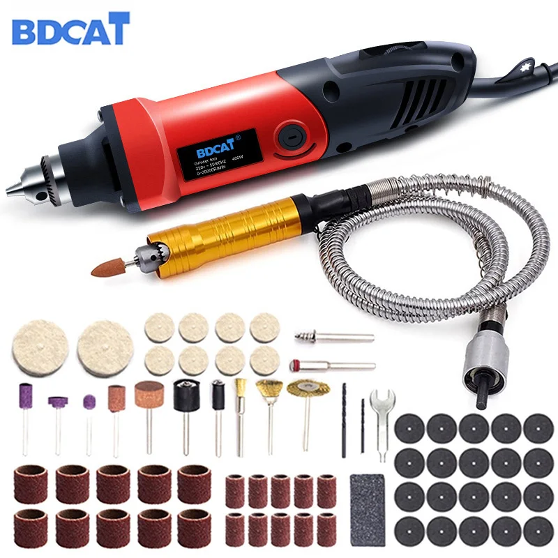 

BDCAT 400W Mini Drill Rotary Tool Variable Speed Electric Grinder Engraving Polishing Machine Power Tool with Dremel Accessories