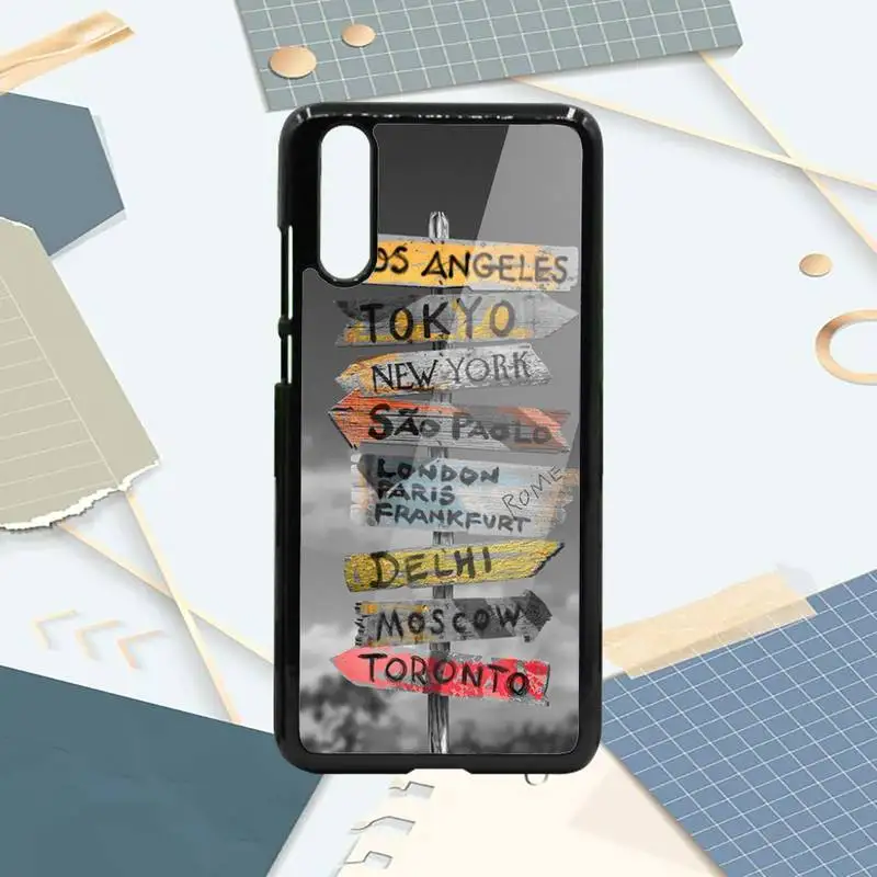 

Travel love aircraft World Map Phone Case PC For Samsung galaxy S note 8 9 20 10 e lite2019 plus pro ultra