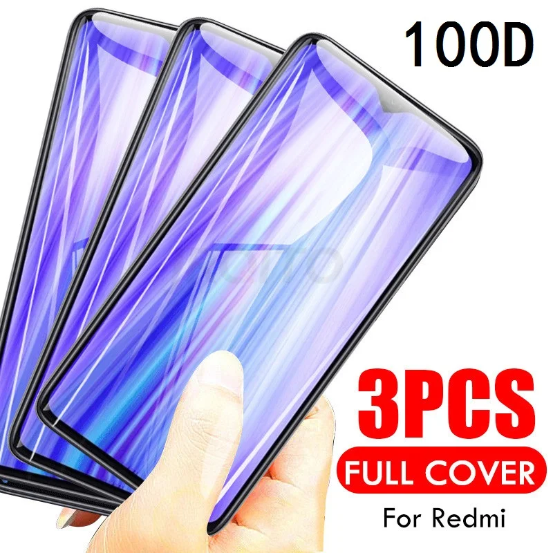 100D защитное стекло с полным покрытием для xiaomi redmi note 7 8 pro 4x закаленное защиты