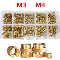 m3 m4 brass hot melt knurled copper insert nuts set 170pcs threaded insert heating application injection nut