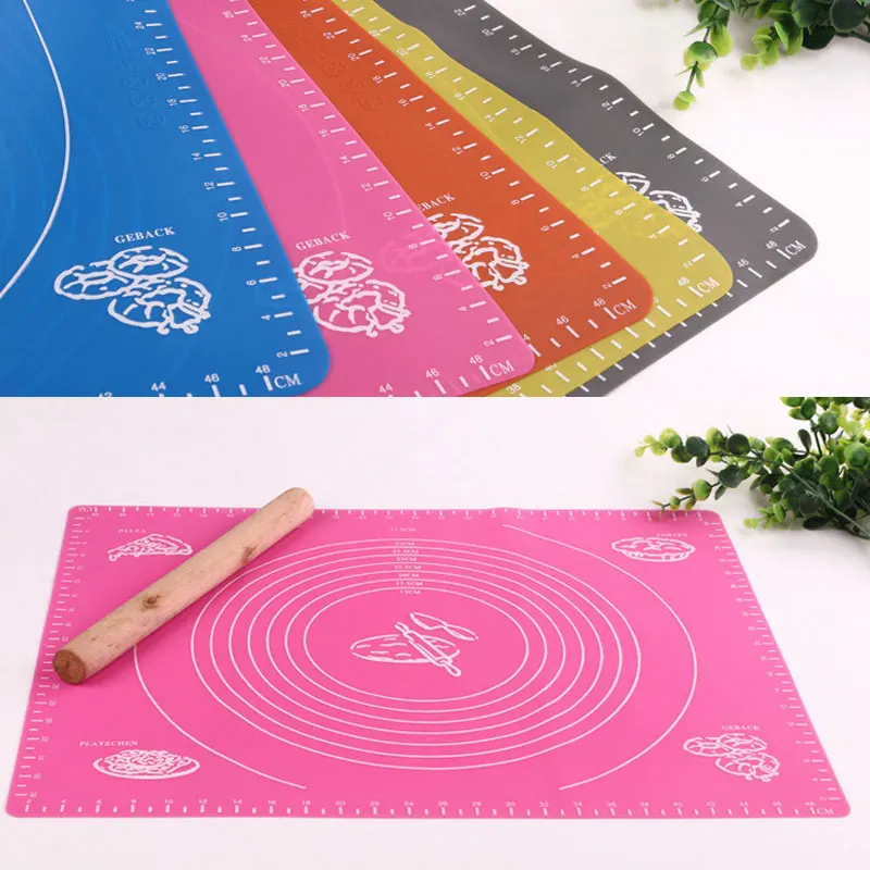 

Silicone Dough Liner Pad Non-Stick Pastry Cake Dough Rolling Mat Kneading Mat for Kitchen Cooking Tools 50x40cm