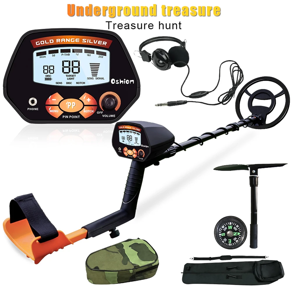 

New Metal Detector Discrimination Mode Waterproof LCD 10inch Metal Finder Treasures Seeking Tool w/S