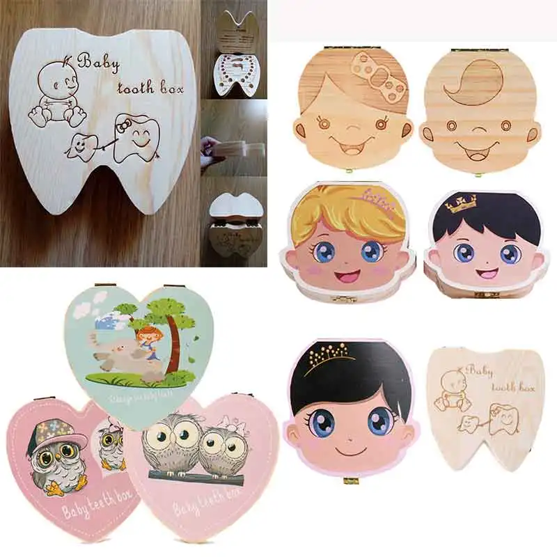 Деревянная детская зубная коробка