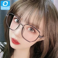 ultralight anti blue light block square glasses frame female eyewear women clear lens eyeglasses men shades male