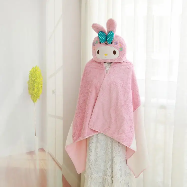 С мультипликационным принтом медведь Даффи Stellalou в стиле Hello Kitty; MyMelody Cinnamoroll PomPomPurin персонажи Little Twin Stars, детская шаль, накидка сон одеяло Стёганое одеяло