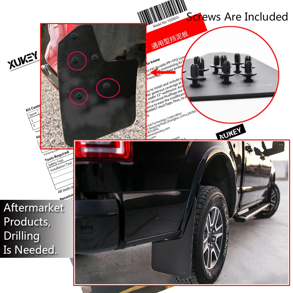 4x брызговики брызговик для Ford серии F 150 250 350 450 550 600 F150 F250 F350 F450 F550 F600|Грязезащита| |