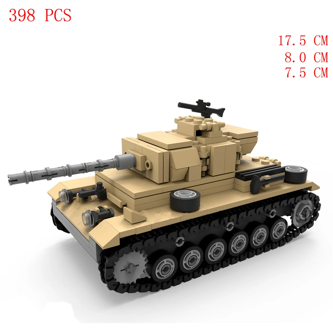 

hot military WW2 Germany Army Panzerkampfwagen III Tank SDKFZ-141 war equipment technics vehicles Blocks weapon bricks toys gift