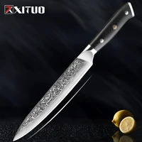 xituo 8 inch slicing knife japanese damascus steel cleaver meat knife g10 handle professional sashimi sushi chef knives cooking
