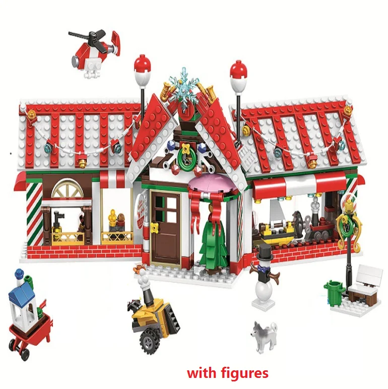 

bela 11093 492pcs Friends City Christmas House Santa Claus Snow For Friends Building Blocks Model Toys birthday Gifts