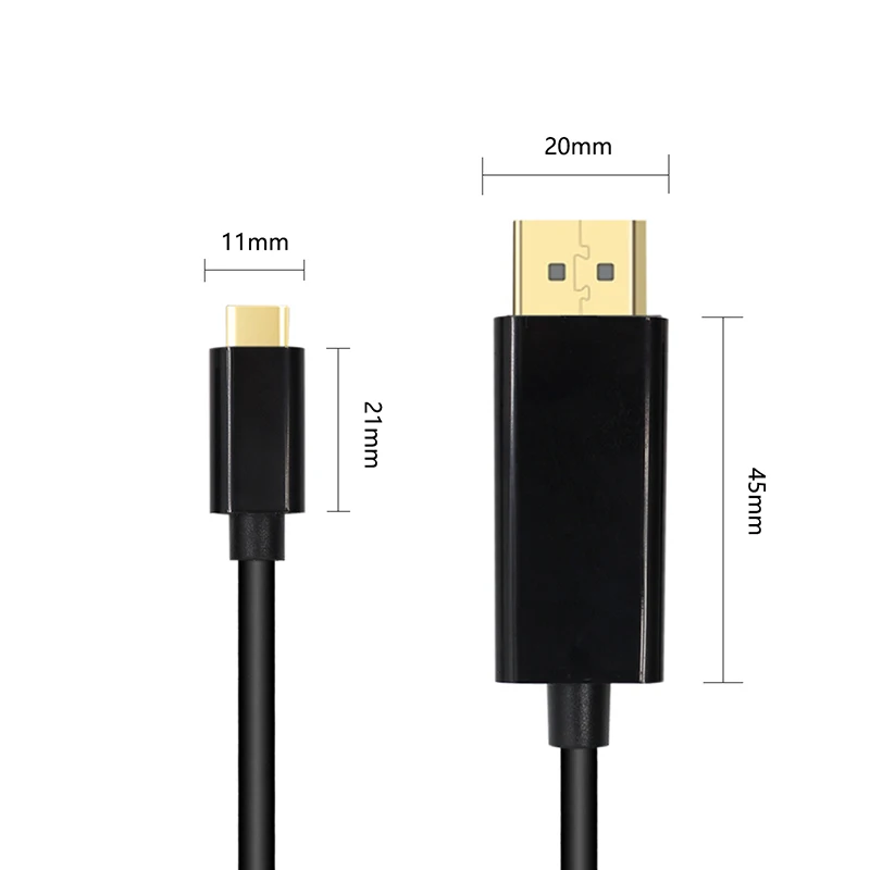 Кабель с портом Type C для дисплея 4K @ 60 Гц USB 3 1 Тип совместимый Thunderbolt к DP кабель MacBook