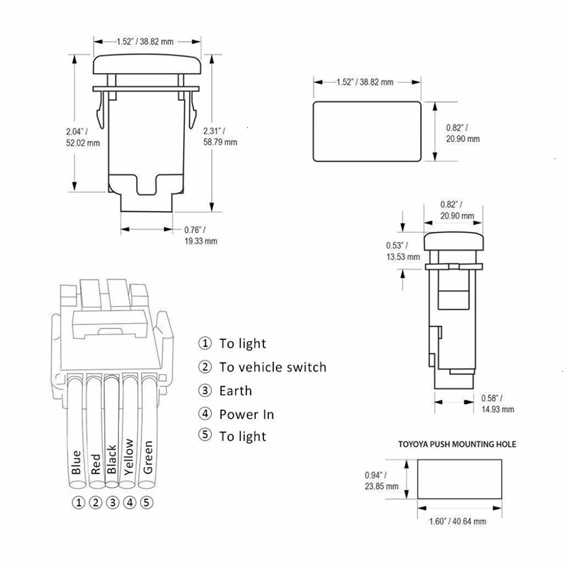 SPEEDWOW автоматический двухточечный противотуманный рабочий задний светодиодный