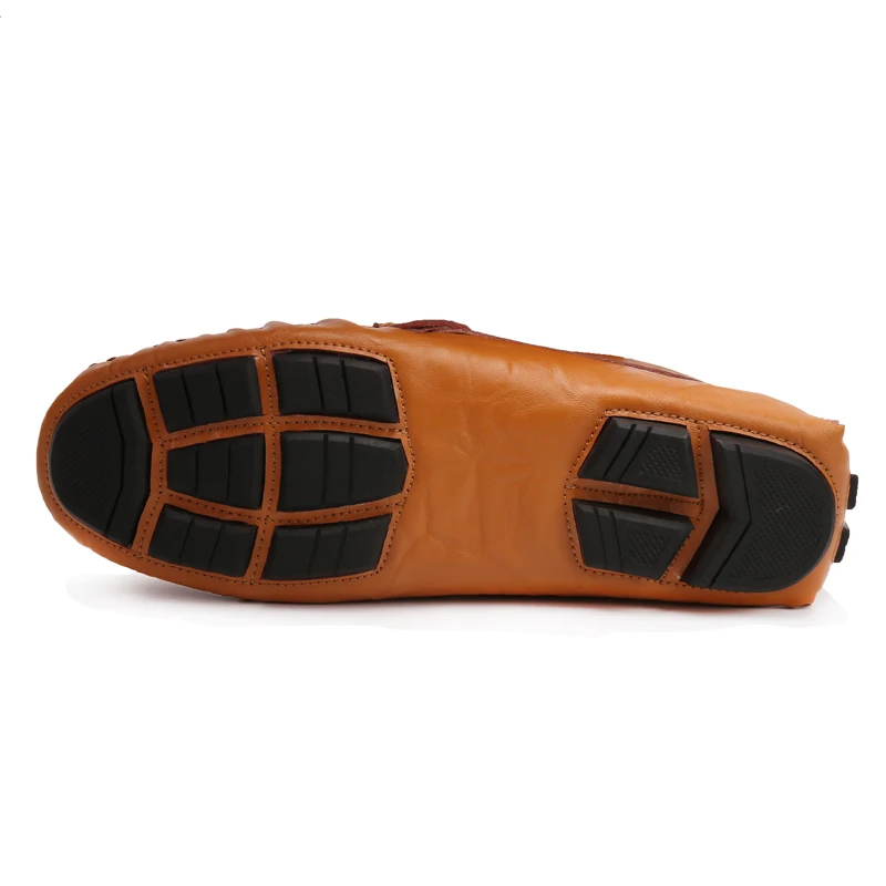 Мокасины FEVRAL мужские из натуральной кожи дышащие туфли на плоской подошве