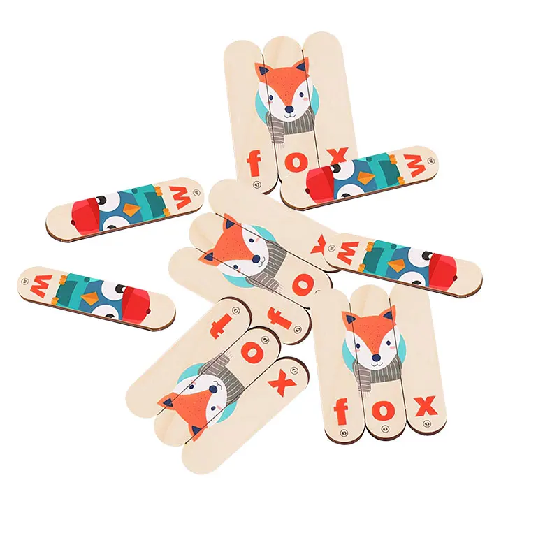 

Wooden Letters Card Match Game Matching Letter Game Spelling Reading English Alphabet Children Pre-school Learning Education Toy