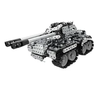 969pcs3d metal puzzles precision assembling dual cannon tanks tank models birthday giftsmodel decorations