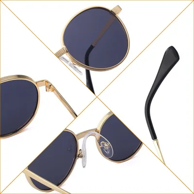 

2021 new round sunglasses ladies retro sunglasses men Sunglasses fashion glasses