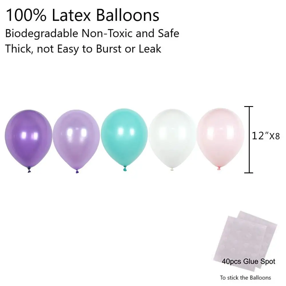 Океанская фиолетовая маленькая русалка украшения на день рождения 77 шт.