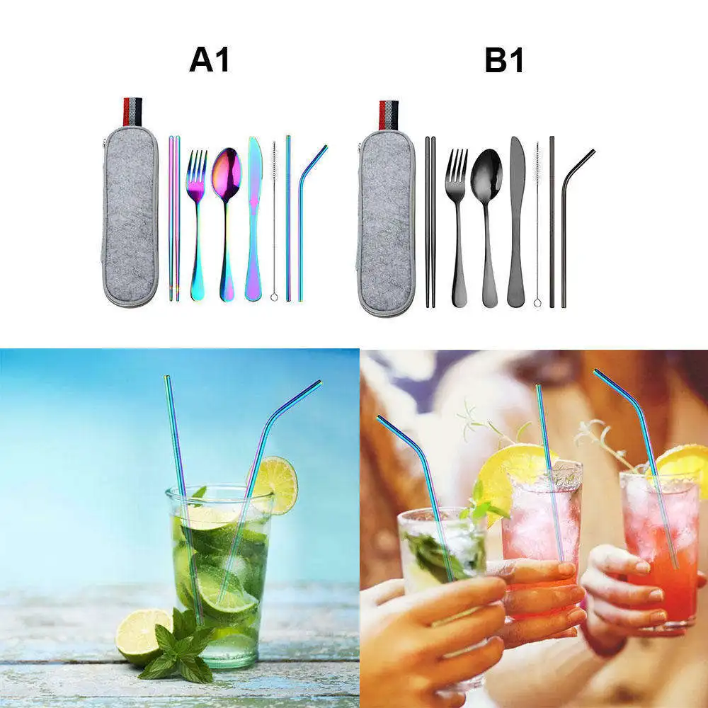 8x нержавеющая сталь Настольный набор столовых приборов столовые приборы