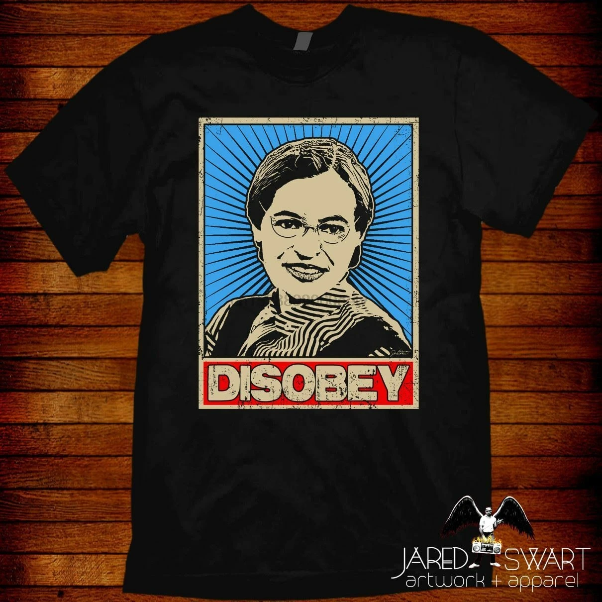 Rosa Parks футболка Disobey artwork design от Jared Swart Унисекс Женская одежда| |