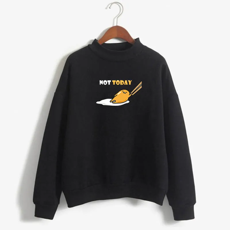 Новая Толстовка notoday gudetama Harajuku женская зимняя повседневная с коротким рукавом Япония Милая ленивая яйцо notoday Топы Одежда - Цвет: gudetama 1